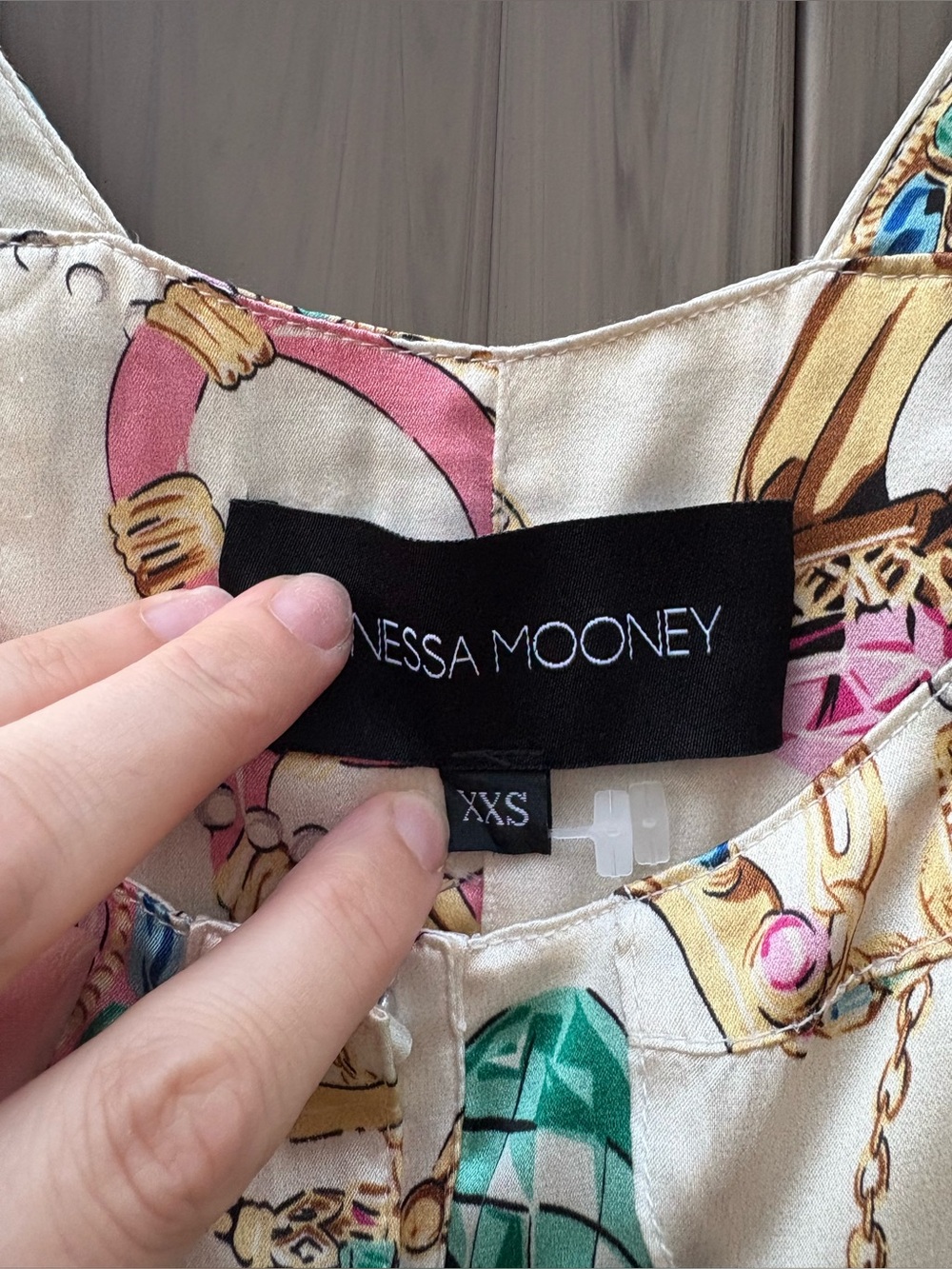 VANESSA MOONEY The Elisabeth Romper Dress In Vintage Jewelry Scarf Print - Picture 6 of 7